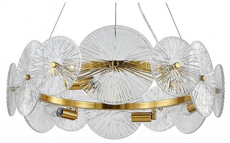 Подвесной светильник Indigo Miele 12021/6P Brass цвет плафона/подвески Прозрачный, цвет арматуры Латунь