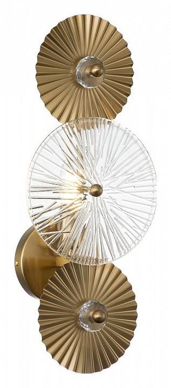 Накладной светильник Indigo Miele 12021/A/1W Brass цвет плафона/подвески Латунь, Прозрачный, цвет арматуры Латунь