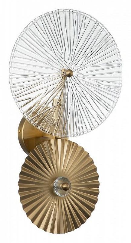 Накладной светильник Indigo Miele 12021/B/1W Brass цвет плафона/подвески Латунь, Прозрачный, цвет арматуры Латунь
