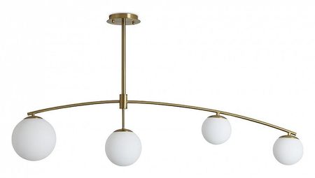 Светильник на штанге Freya Hanger FR5443CL-04BS цвет плафона/подвески Белый, цвет арматуры Латунь