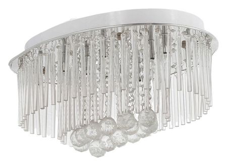 Люстра LUMINA DECO LDC 8035-600 R цвет плафона/подвески Прозрачный, цвет арматуры Серый