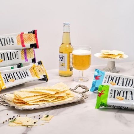 Foot Snack Grand Potato Chips 90 г, выберите 1 из 4 видов, корейские закуски Sour Cream and Herbs 90g