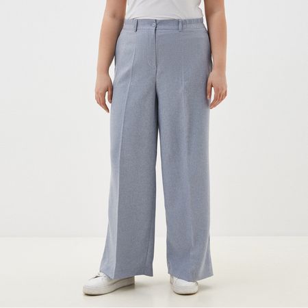Брюки женские Mist plus-size, размер 56, голубые