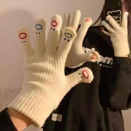 Утепленные перчатки Удобные зимние перчатки Вязаные перчатки Варежки для езды Теплые и уютные Модные сенсорные перчатки Вязание