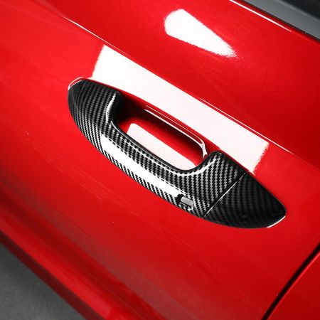 Накладки на внешние дверные ручки автомобиля, совместимые с экстерьером KIA Stinger 2018 2022 Carbon Fiber