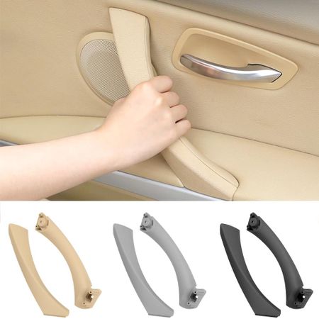 Полный комплект внутренних дверных ручек для BMW 3 серии E90 E91 318 320 325 328 330 335, часть внутренней дверной панели, ручка, накладка beige(on the left)