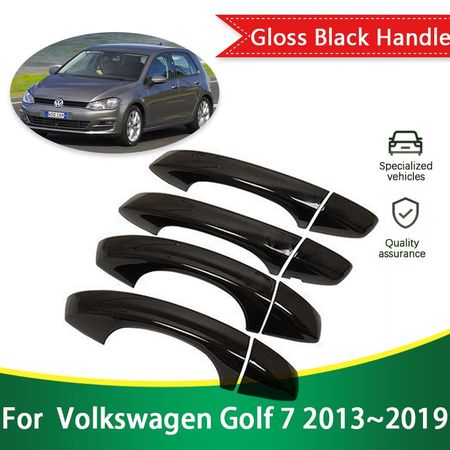 Для Volkswagen VW Golf 7 Mk7 2013 ~ глянцевая черная внешняя крышка ручки двери защитная наклейка для отделки автомобильные аксессуары 4Handle 2 Buttons