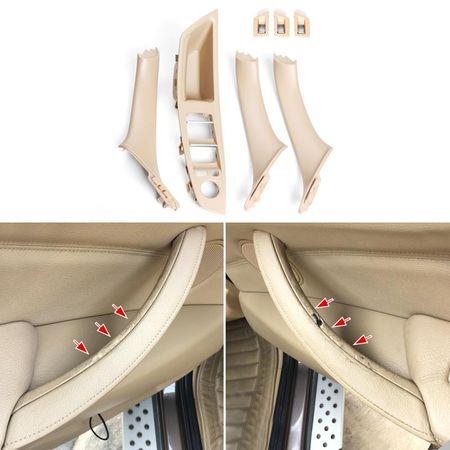 7 шт., левый/правый руль для BMW 5 серии F10 F18 10-17, внутренняя дверная ручка, панель, комплект накладок LHD Black 7Pc
