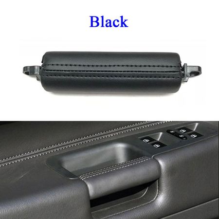 Внутренняя черная кожаная ручка боковой двери водителя для VW Volkswagen Touareg 2003 2004 2005 2006 2007 2008