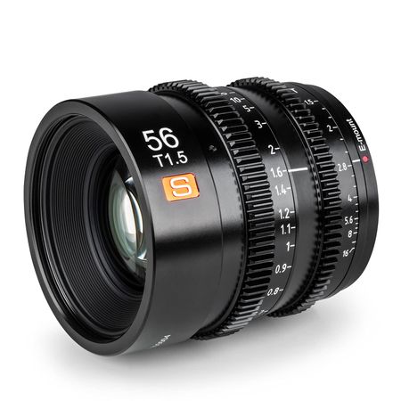 VILTROX S56mm Фикс-объектив с большой диафрагмой для киносъемки для и Sony, Ручной, Совместим с камерами Sony для кинематографии, Объектив T1.5, Камеры с байонетом E, формат APS-C, чёрный