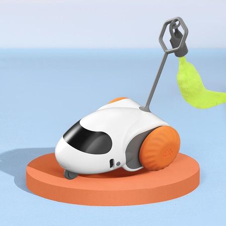 Игрушка для кошек в виде спортивного автомобиля, электрическая, самостимулирующая и избавляющая от скуки, дразнилка с перьями, забавная игрушка для самостимуляции кошки для снятия стресса