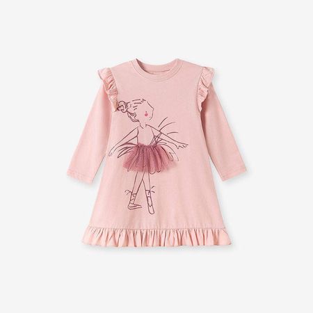 Платье для девочек Little Maven на осень с длинным рукавом, в европейском и американском стиле, милое детское платье, трансграничная детская одежда, дропшиппинг S 3131 2Y (90cm)