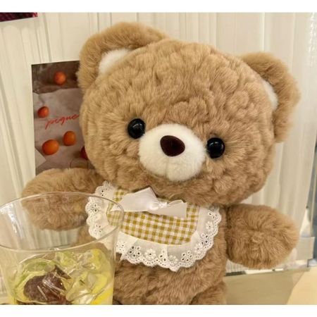 Mocha bear boutique doll cute teddy plush toy healing department Valentine s Day doll birthday gift boudoir 30cm