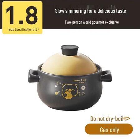 COOKER KING Happy Bear Ceramic Clay Pot
