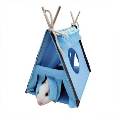 Hamster Accessories Felt Rabbit Tent House Foldable Blue Rabbit Hidden Tent Pink Hamster Nest Corner Hideaway Guinea Pig