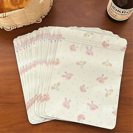 20/50Pcs Cute Bear Biscuits Candy Bags Cartoon Animal Cookies Baking Packaging Bag  Package Supplies 20PCS-Style D