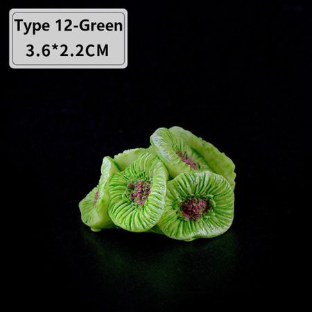 Decor Fish Tank Ornaments Artificial Coral Simulation Starfish Landscape Making Resin Reef Rock Type 12-green