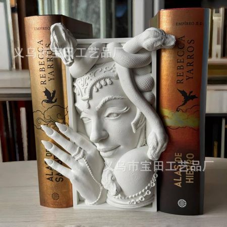 Medusa Book nook bookshelf Medusa Book nook resin statue ornament