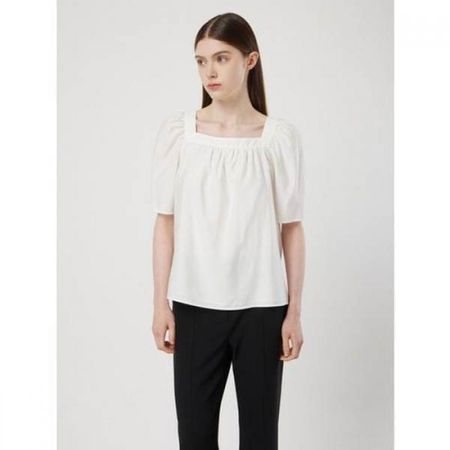 Cc Collect Square Neck Shirring Blouse C253msc009