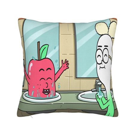 Apple and Onion  Pillow Cover  Soft Cushion Cover Fashion Pillow Case For Chair Sofa Home Decor 12x12Inch