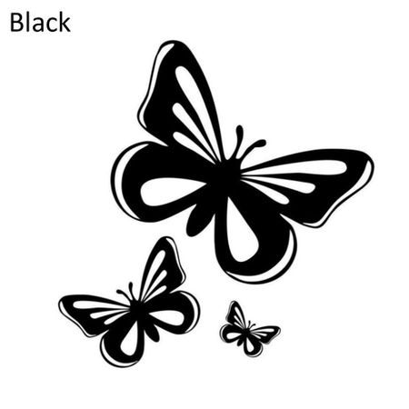 Accessories 15.2*17CM Styling Beautiful Butterflies Decal Car Stickers Vinyl