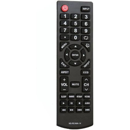 NS-RC4NA-14 Replaced Remote fit for Insignia TV NS-46D400NA14 NS-50D400NA14 NS-39L400NA14 NS-39D40SNA14 NS-32D201NA14 NS-46D40SNA14 NS-50DSNA14