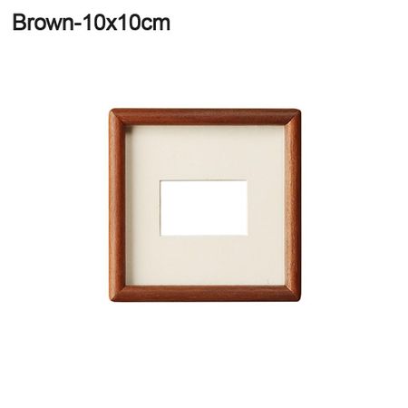Simple Mortise Tenon Photo Frame 6/7/8 Inch Picture Frame New Display Photo Frame Brown1