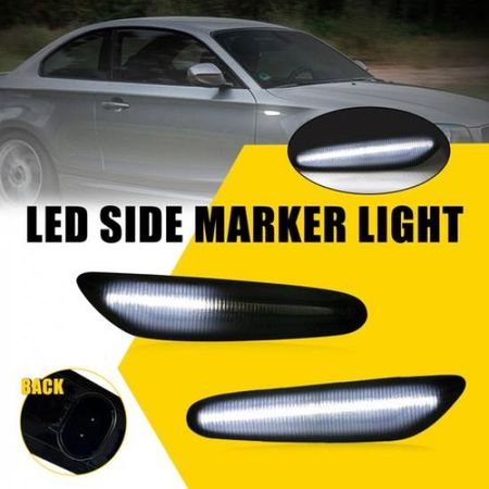 LED Side Light Marker Turn Signal Sequential White Fit 2007-12 BMW E93 Cabriolet