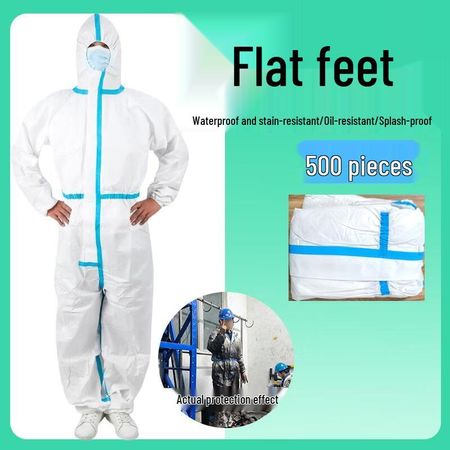 HANDUNYOU Disposable Coverall Protective Suit for Farm Work