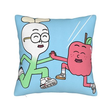 Apple and Onion  Pillow Case  Cute Funny Pillow Cover Custom Pillowcases For Sofa Bedroom Home Decor 12x12Inch