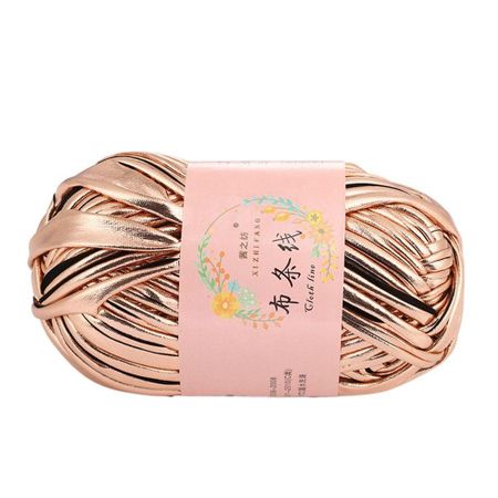 Functional Magic Color Sewing Shiny Imitation Leather Yarn Ball Crochet Yarn DIY Hand Knitting