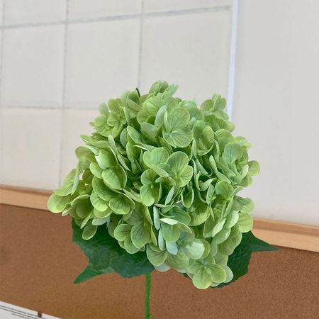 Шелковый Лепесток Искусственный Цветок Гортензии DIY Цветочная Композиция Креативный Симулятор Цветка Подарок темно-зеленого