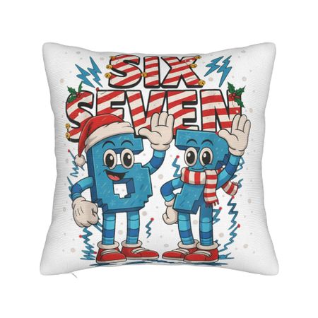 Funny Kids Meme 67 Six Seven Italian Brainrot Christmas Pillowcase Soft Cushion Cover Decorations  Throw Pillow Case Cover 30x30cm 12x12in