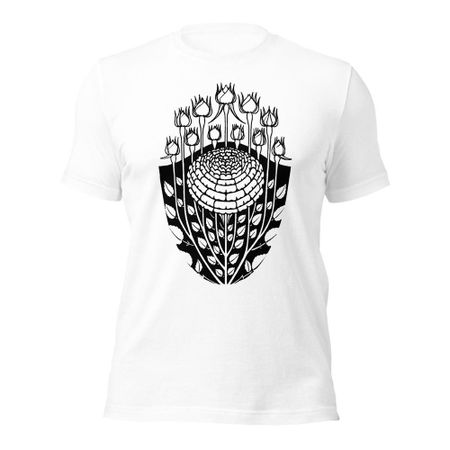 ROSE BUSH T-Shirt Black Flowers Julie De Graag Trippy Art Soft Tee XS-5XL Unisex T-Shirt S