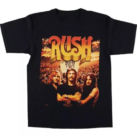 RUSH Band Хлопковая футболка унисекс Все размеры S Черная рубашка унисекс D1109 Футболка унисекс S