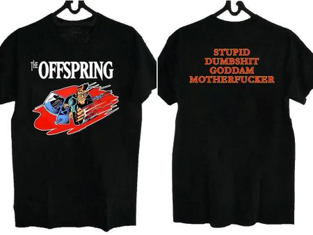 Винтаж Музыкальная группа The Offspring Плотный Хлопок Черный S-5XL Двусторонняя Футболка BL431 Унисекс Футболка S