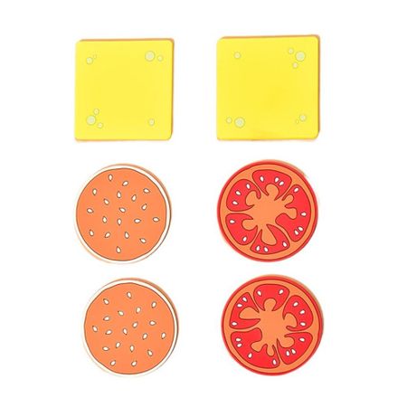 6/9/12pcs Heat-resistant Hamburger Coaster Cute Insulation Mat Multi-purpose Placemat  Coffee Cup 6 Pcs