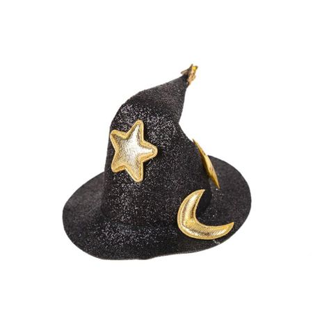 Cute Witch Hat Hairclips Barrette Witch Hat Hair Clip Bent Hat Hair Clip  Halloween Party чёрный