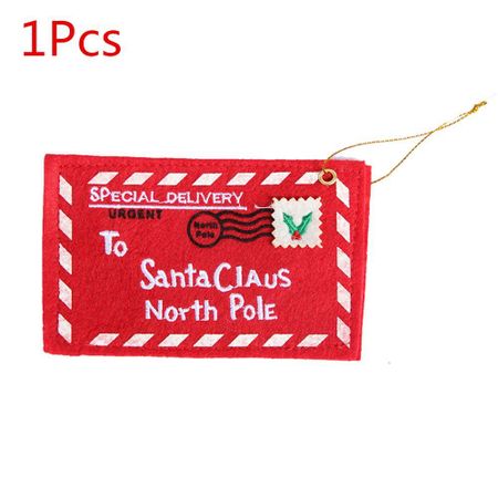 Bag Christmas Tree DIY Crafts Xmas Decor Hanging Ornaments Santa Claus Envelope Chirstmas Ornament 1Pcs