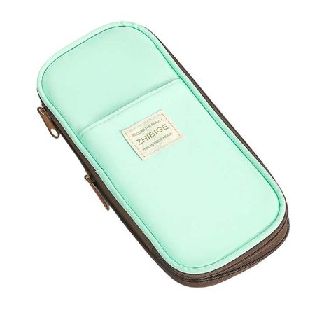 Candy Color Large Capacity Pencil Bag Desktop Storage Stationery Storage Bag  Student зелёный