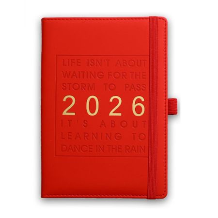 English 2026 Schedule Planner Notepad 12 Months 365 Days Efficiency Notebook  Stationery красный