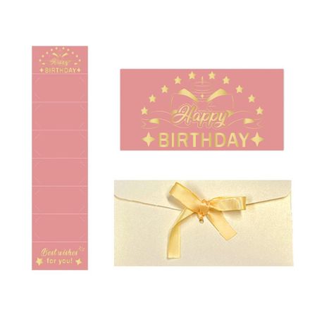 Chinese Style Birthday Folding Red Envelopes Pink Lucky Money Packets  For Kids Teens розовый