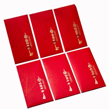 6PCS Red Pocket Luck Money Envelopes Chinese Style Lucky Money Pocket  Chinese New Year Style 7