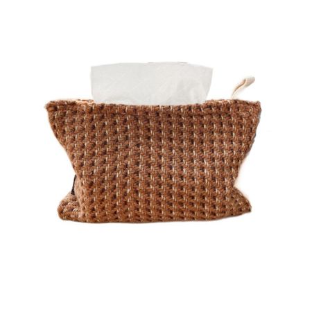 Light Luxury Tissue Bag Portable Car Tissue Storage Bag Modern Paper Towel Cover  Restaurant Style B