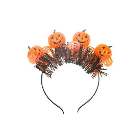 Ghost Ghost Hair Hoop Skull Funny Hair Bands Horror Halloween LED Pumpkin Headband  Party pumpkin
