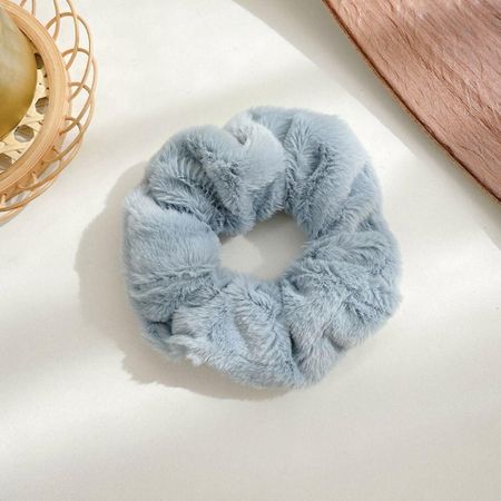 Large Korean Ponytail Holder Solid Color Ruffle Headband Fashion Hair Rope  for Meatball Head