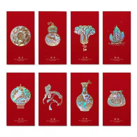 8pcs Chinese Style Red Envelopes Hot Stamping Red Packets Lucky Money Packets  Birthday 8 pcs красный