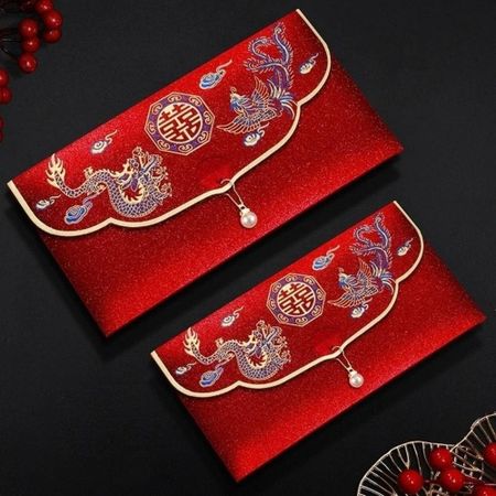 Traditional Wedding Red Envelope Chinese Style Money Bag Best Wishes Changing Fee Bag  Wedding S-Style C