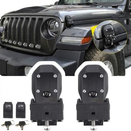 Замок капота RT-TCZ с запиранием на ключ для Jeep rangler JL JLU 2018 2019