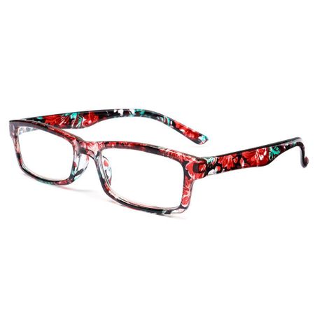 Comfortable Portable Vintage Flowers Eye Protection Eyeglasses Reading Glasses Ultra Light Frame Strength 150